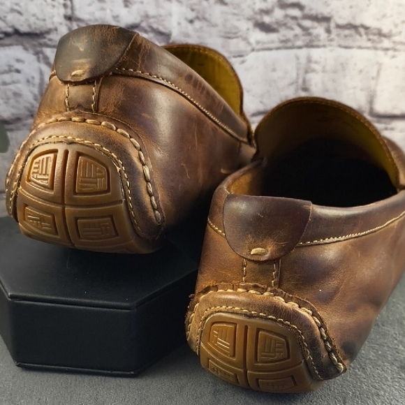 Cole Haan Full Grain Leather Slip-On Loafers, Driving Shoes 9W Wide